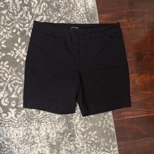 Hilary Radley Black and White Dotted Shorts